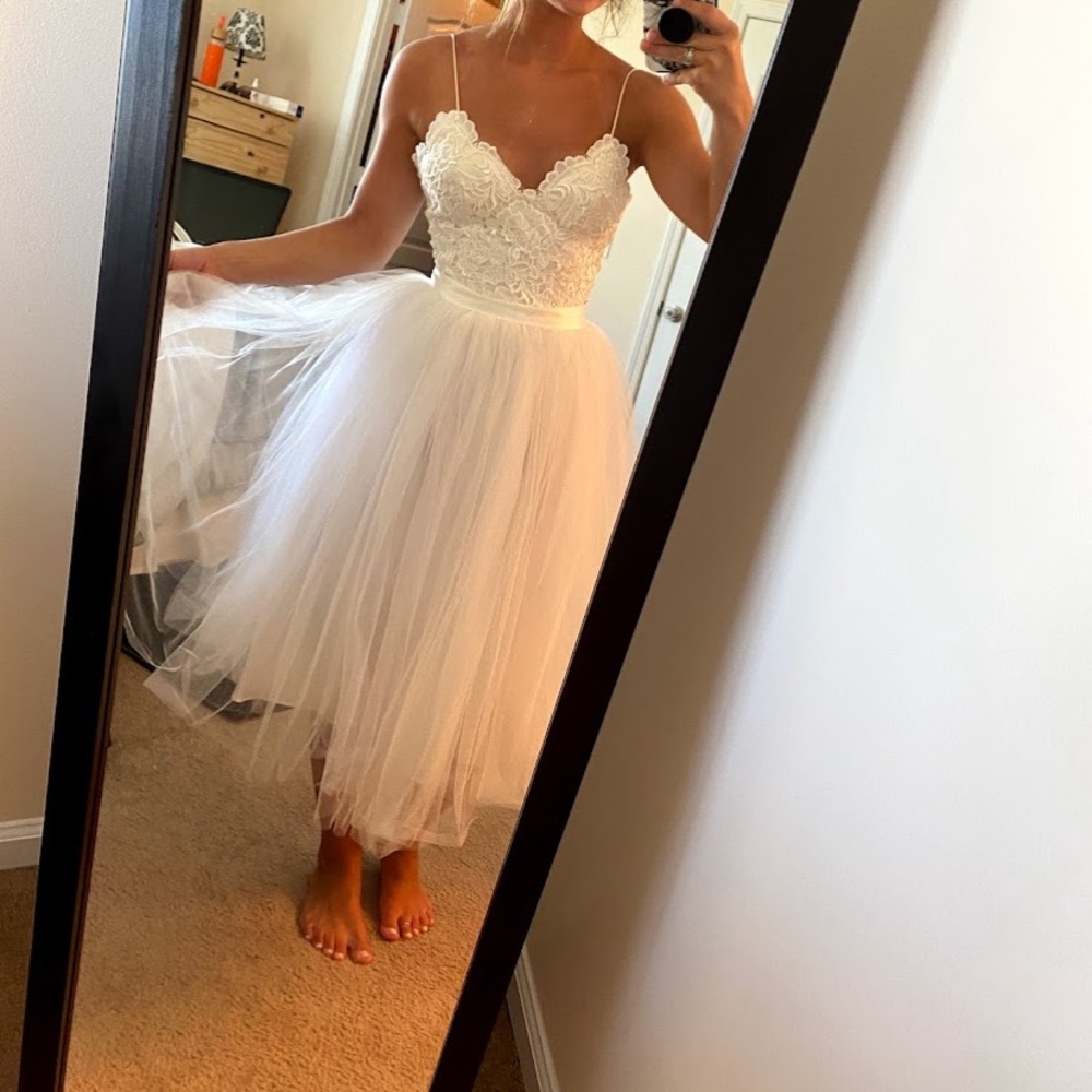 Donna Morgan Midi Tulle Skirt Wedding Separate Skirt